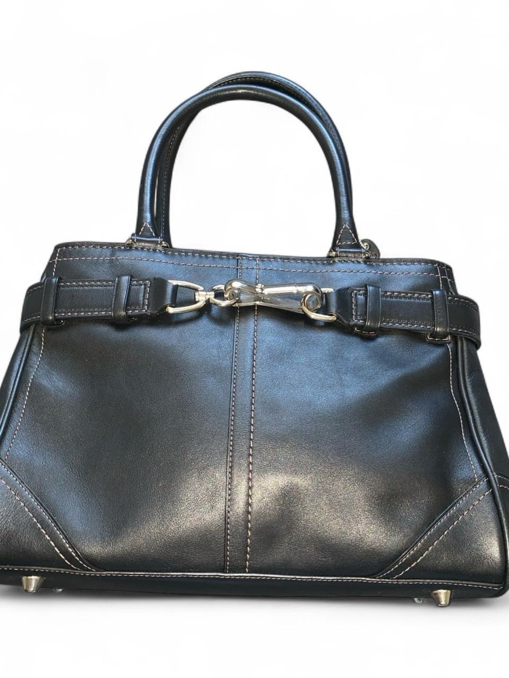 COACH HAMPTON Smooth LEATHER SATCHEL SHOULDER BAG HANDBAG Style N. F11199
